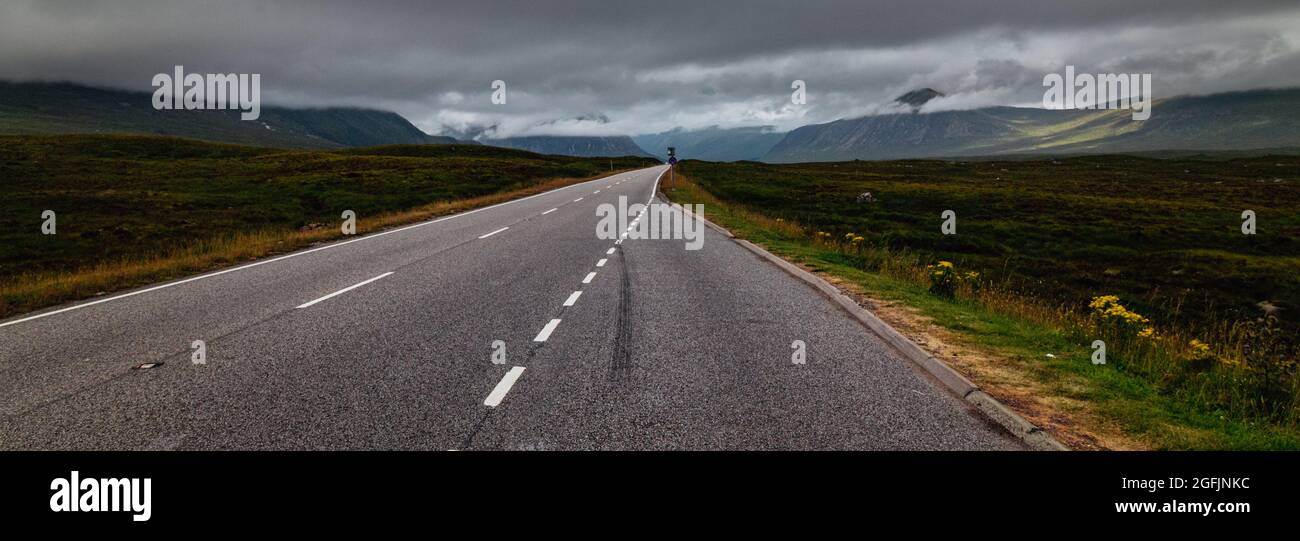 Scotland Glen Etive, James Bond Skyfall Road Banque D'Images