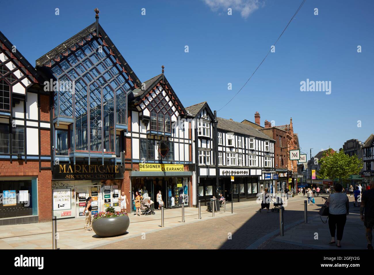 Centre ville de Wigan, Lancashire, Centre commercial Marketgate sur Standishgate Banque D'Images