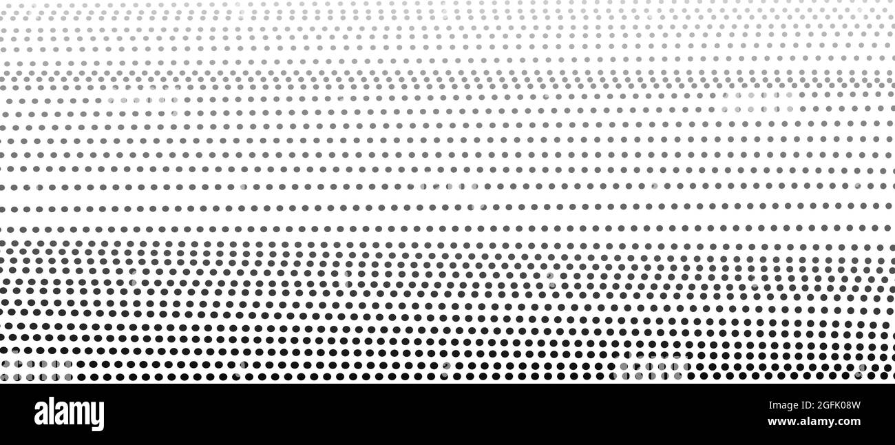 Bandes horizontales droites à pois. Noir vectoriel, points gris, dégradé de couleurs, arrière-plan blanc. Modèle technique. Motif art abstrait monochrome. EPS10 Illustration de Vecteur