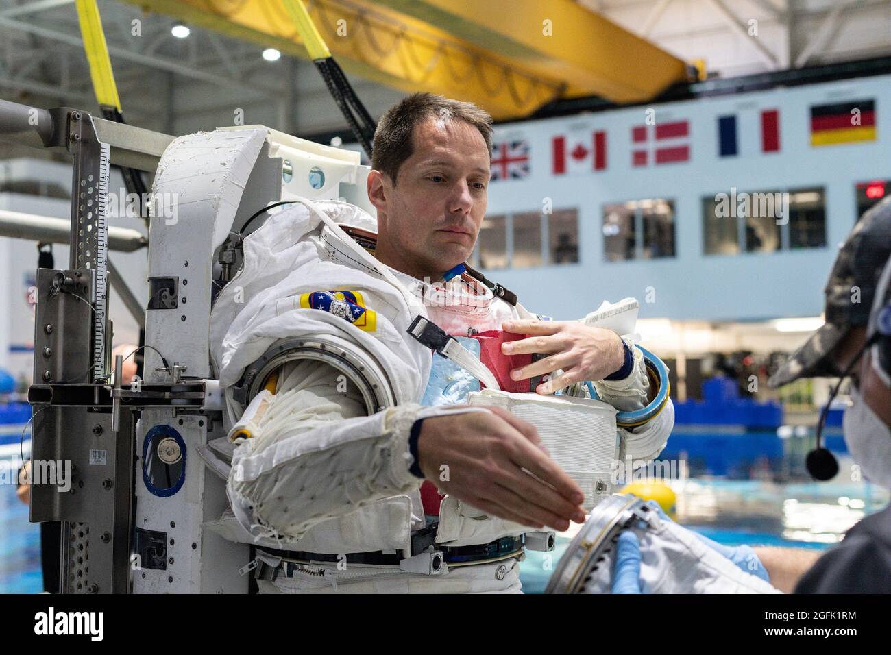 États-Unis, Texas, Houston, 2020/12/10. Le Centre spatial Lyndon B. Johnson (JSC), centre de vol spatial humain de la NASA. Entraînement de l'astronaute japonais Akihiko Banque D'Images