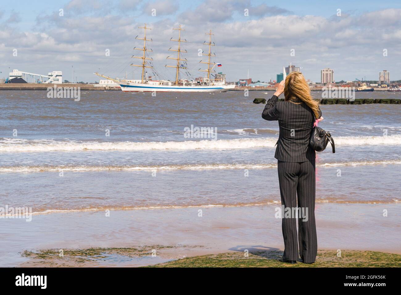 Les grands navires de course à Liverpool en 2008 Banque D'Images