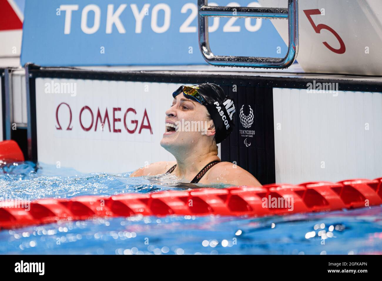 TOKYO, JAPON. 26 août 2021. Pendant les finales de natation des Jeux paralympiques de Tokyo de 2020 au Centre aquatique de Tokyo le jeudi 26 août 2021 à TOKYO, JAPON. Credit: Taka G Wu/Alay Live News Banque D'Images