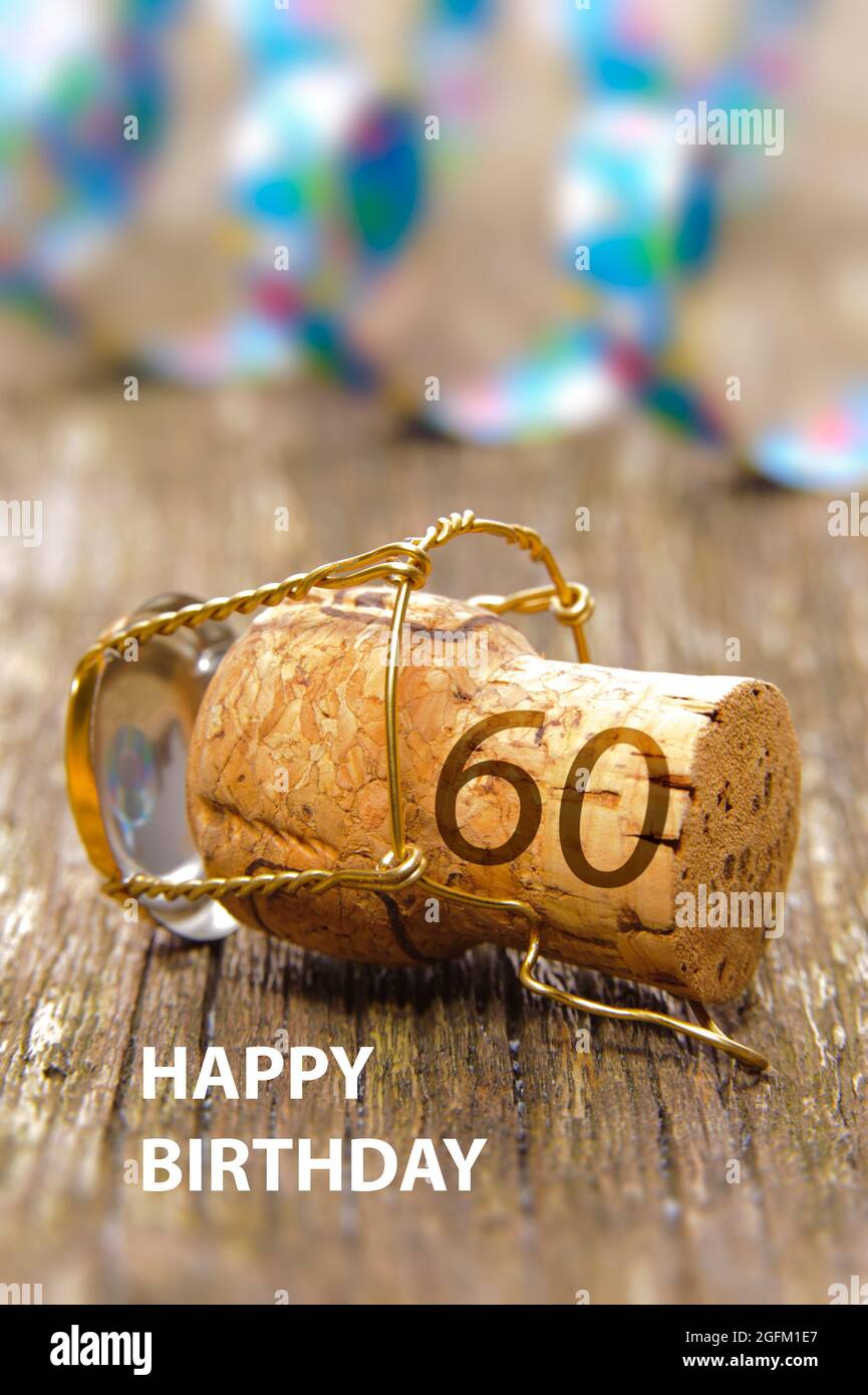 félicitations à l'occasion du 60e anniversaire Banque D'Images