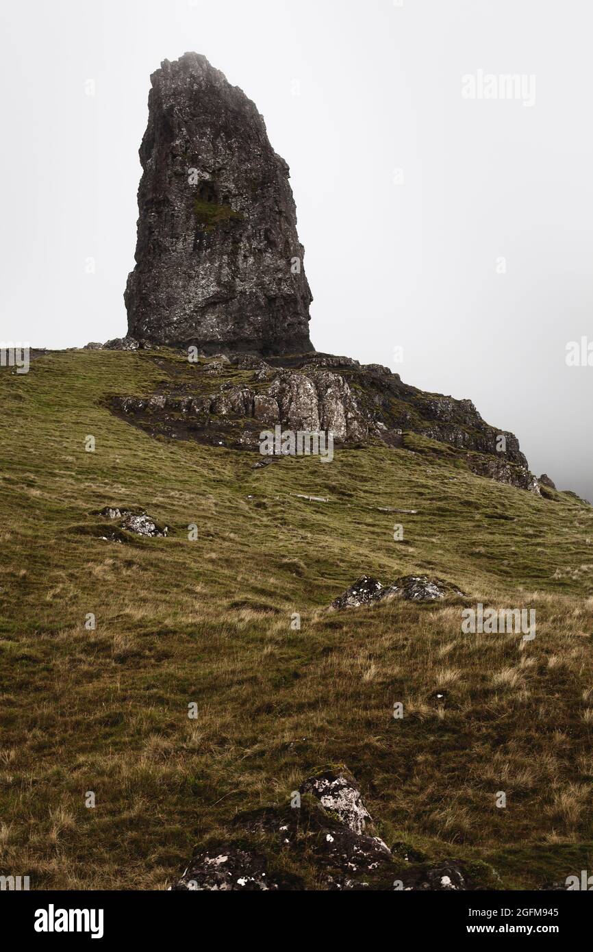Le vieil homme de Storr, île de Skye, Écosse. Banque D'Images
