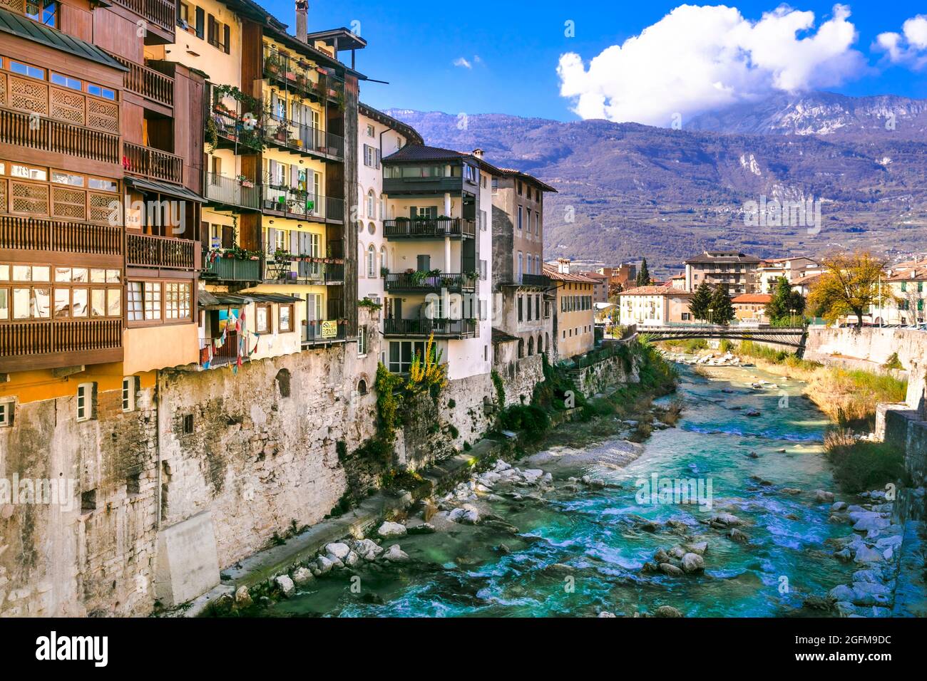 Rovereto - belle ville médiévale dans la région du Trentin-Haut-Adige, dans le nord de l'Italie. Banque D'Images