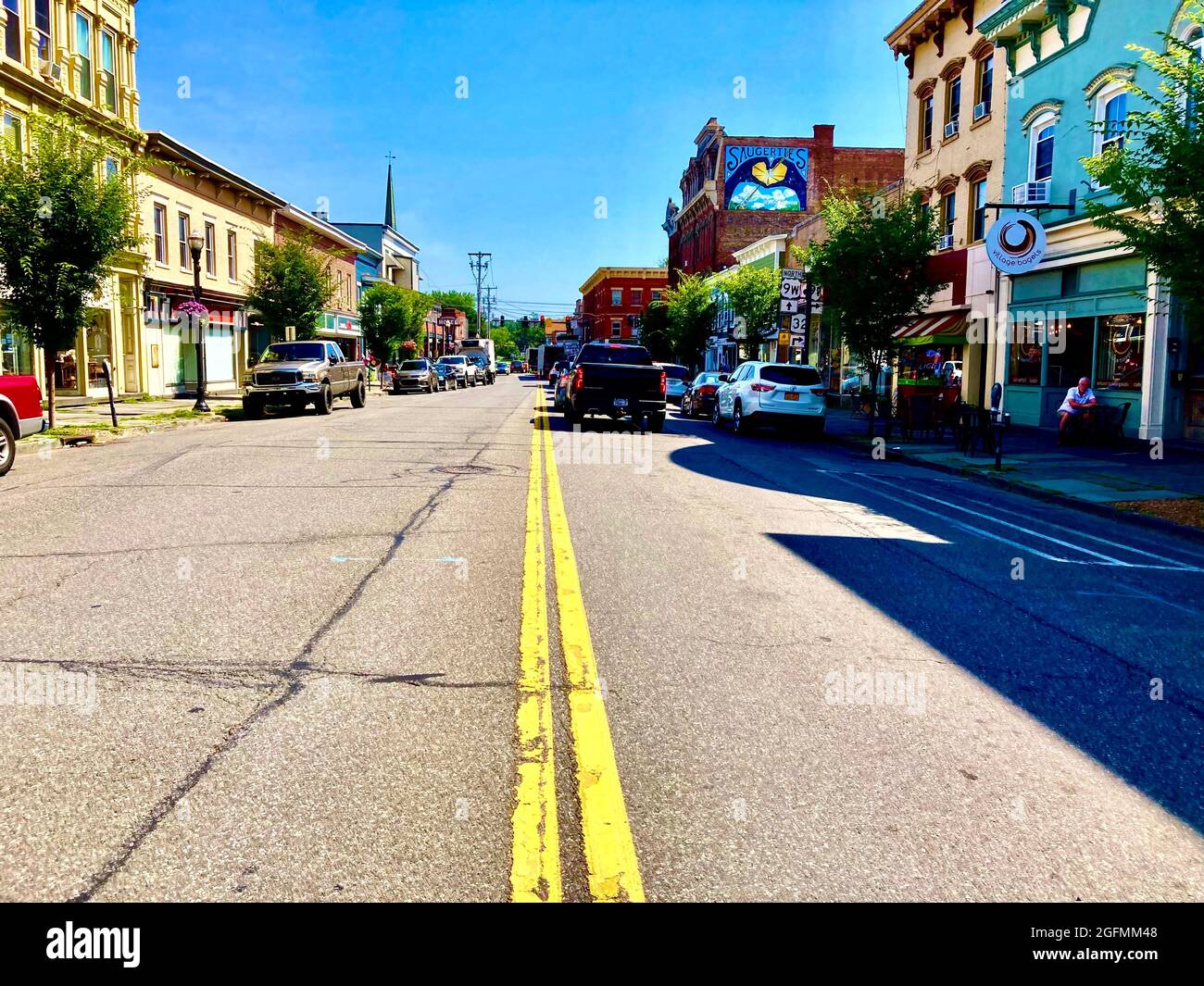 Saugerties, NY, partition Street. Main Street USA Banque D'Images