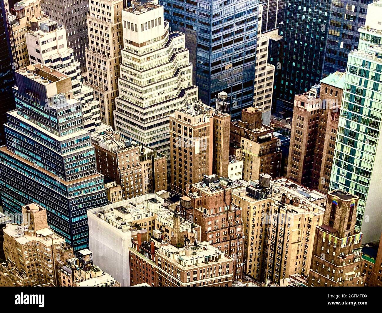 New York, tours de bureaux Midtown Manhattan, Garment District Banque D'Images