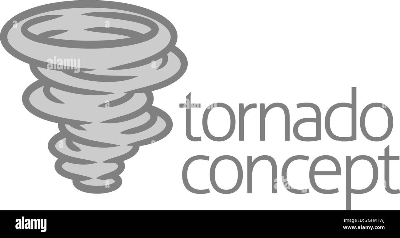 L'ouragan ou de cyclone tornade Twister Concept Icône Illustration de Vecteur
