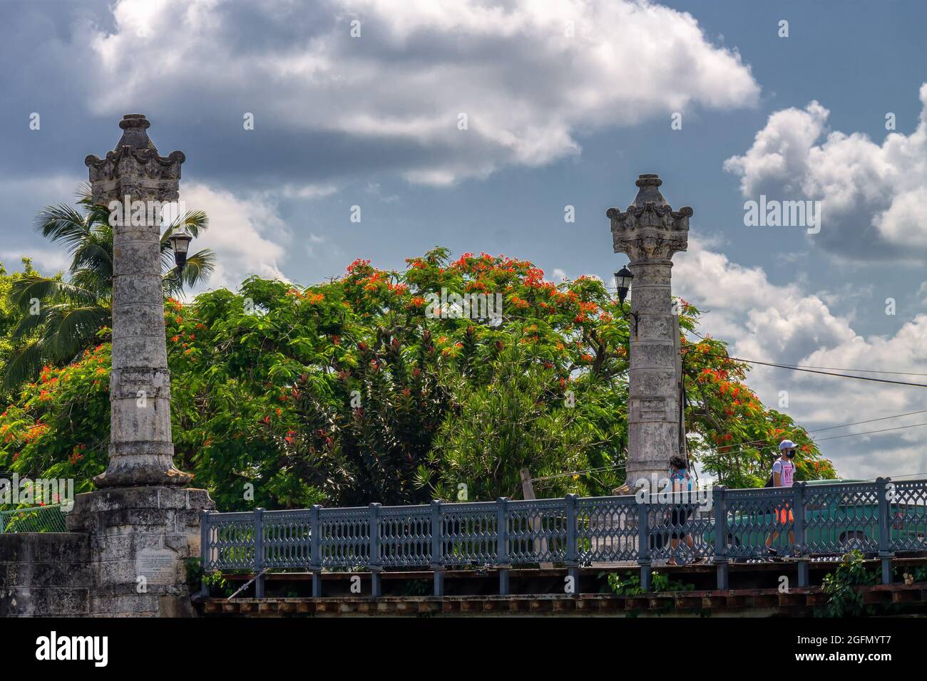 MATANZAS, CUBA - 30 juillet 2021 : une belle vue sur le Puente de la Concordia à Matanzas, Cuba par une journée ensoleillée Banque D'Images