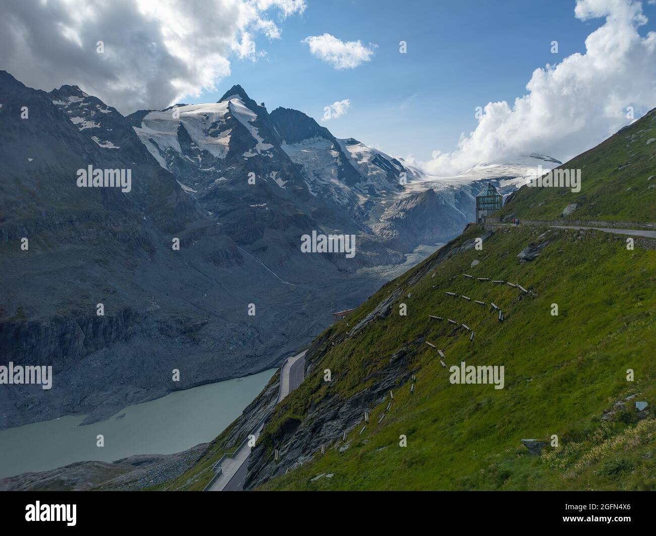 FRANZ-JOSEFS-HOEHE, AUTRICHE - vue sur le Großglockner Banque D'Images