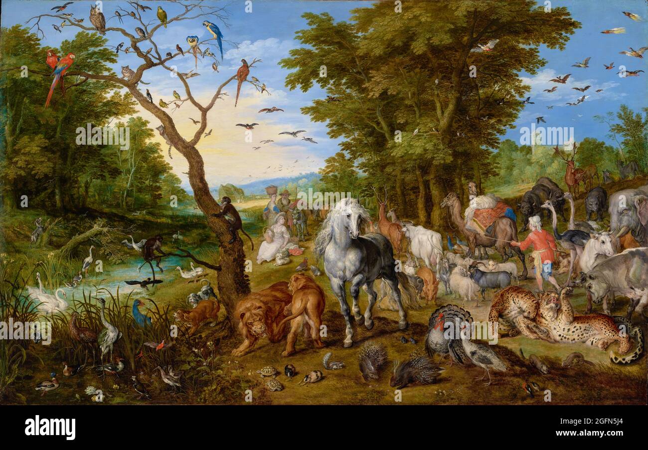 Jan Brueghel The Elder;1568–1625; l'entrée des animaux dans l'Arche de Noé; 1613; huile sur panneau; États-Unis Banque D'Images