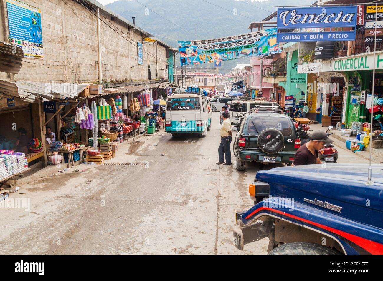 BARILLAS, GUATEMALA, 18 MARS 2016 : vue sur une vie en plein cœur de la ville de Barillas Banque D'Images