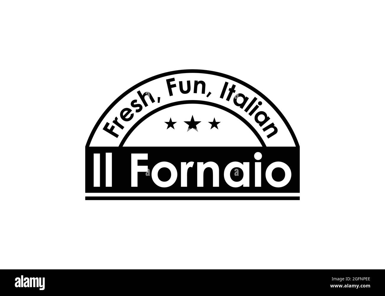 IL FORNAIO Vintage logo Design Fresh Fun Italian Restaurant logo concept Illustration de Vecteur