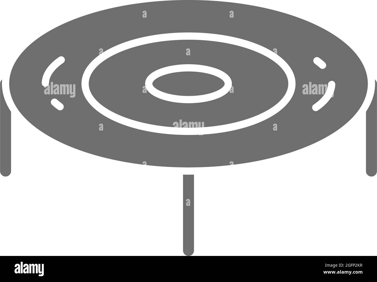 Trampoline de saut, icône grise du terrain de jeu. Isolé sur fond blanc Illustration de Vecteur