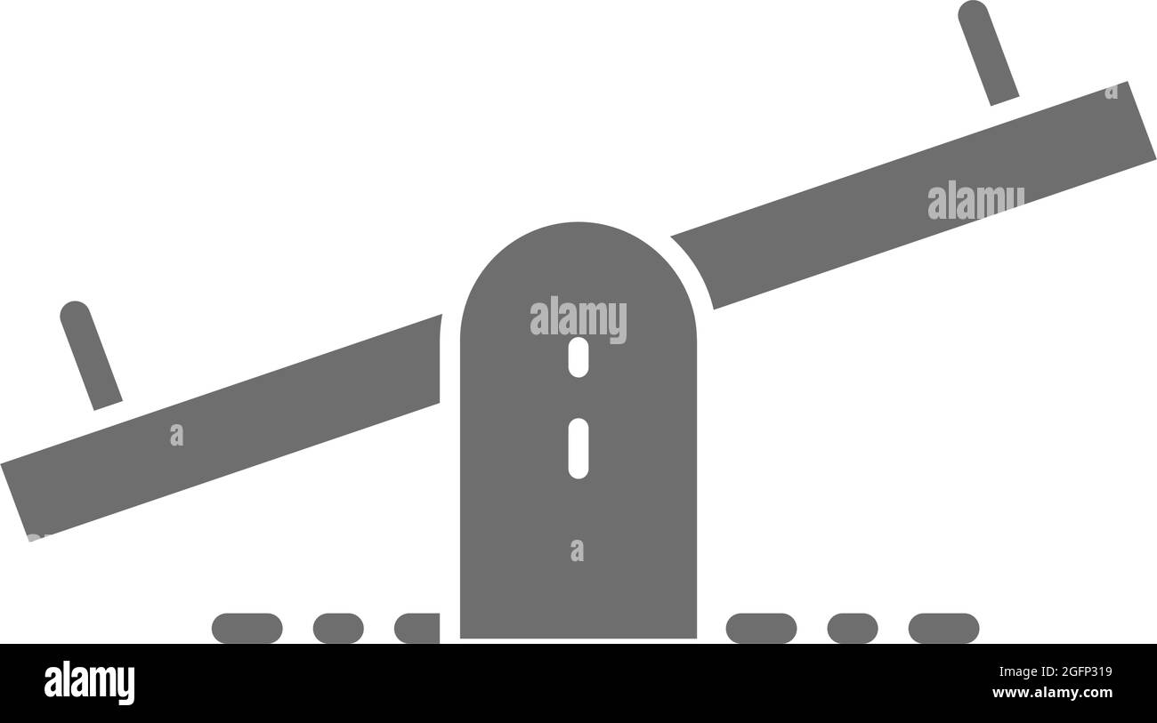 Balancement vectoriel de la balance enfant, icône grise de la bascule. Illustration de Vecteur