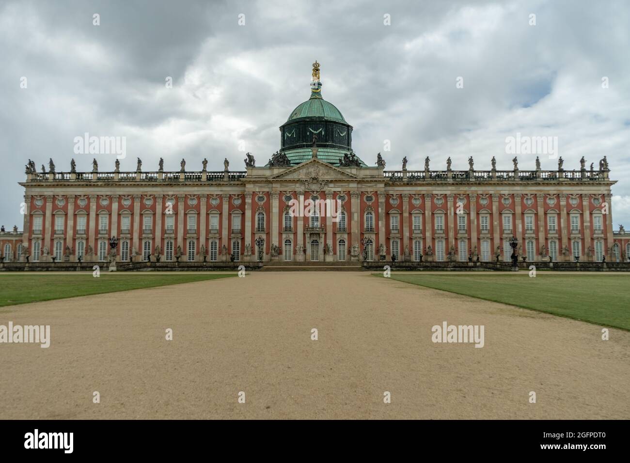 Les communis du nouveau Palais de Sanssouci à Potsdam. Banque D'Images