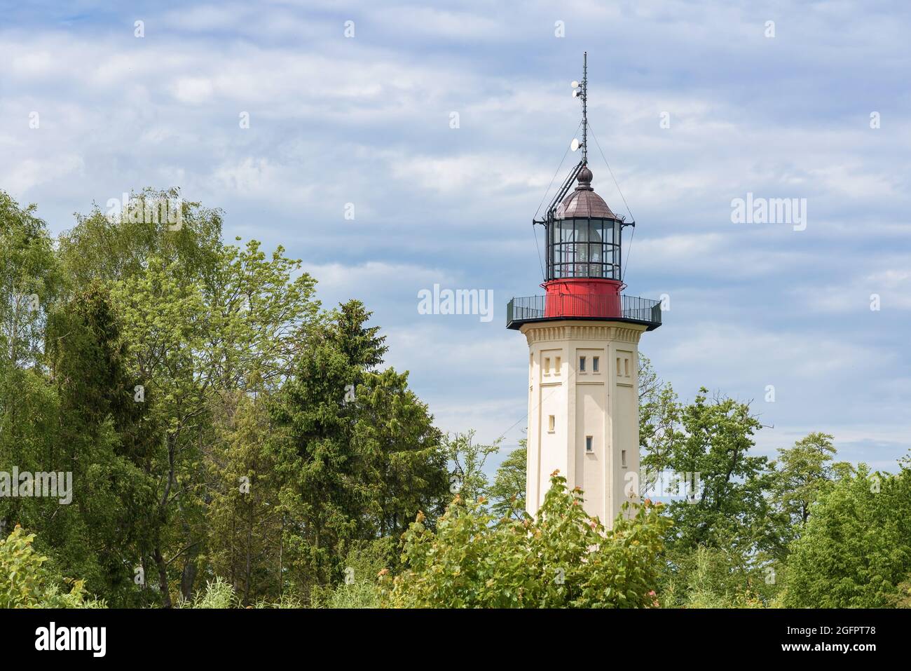 Le nouveau phare actuellement inactif au Cap Rozewie sur la rive de la mer Baltique en Pologne Banque D'Images