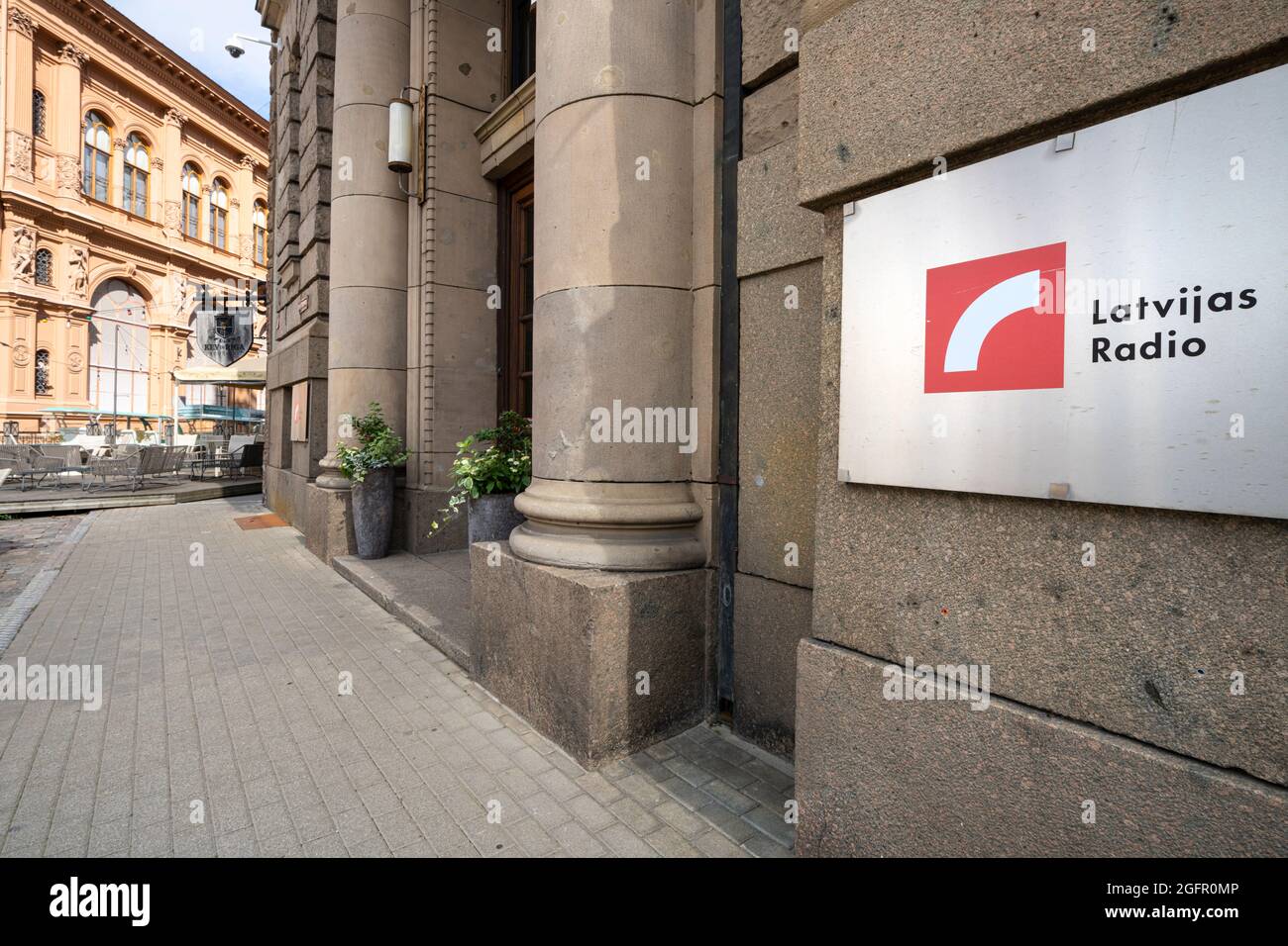 Riga, Lettonie. 22 août 2021. Le siège de la radio nationale lettone dans le centre-ville Banque D'Images