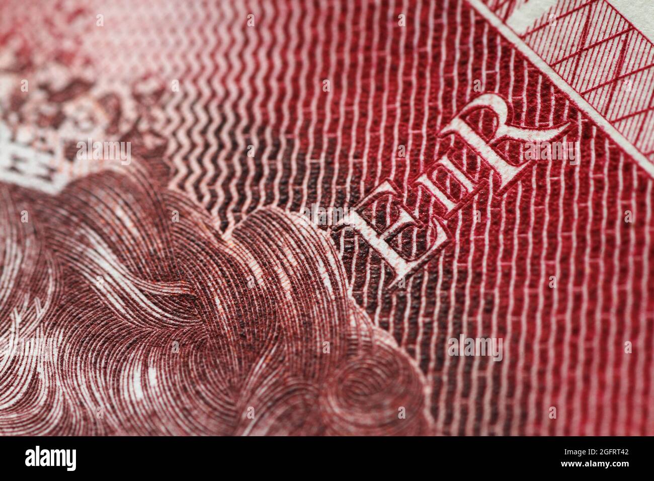 Photo macro des billets en livres sterling Banque D'Images