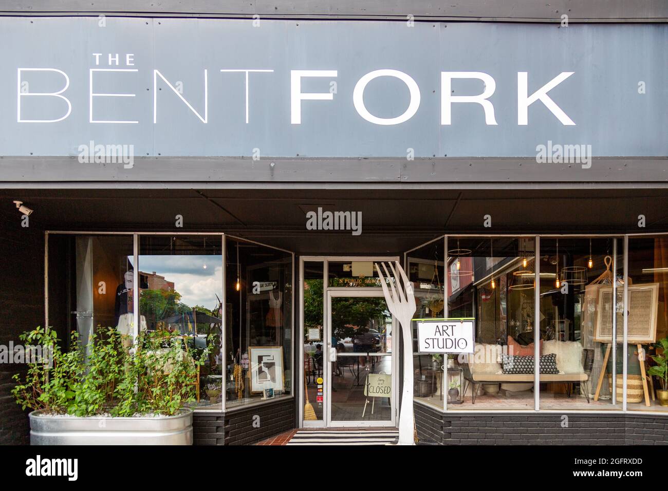 Le Bent Fork Art Studio en Angola, Indiana, États-Unis. Banque D'Images