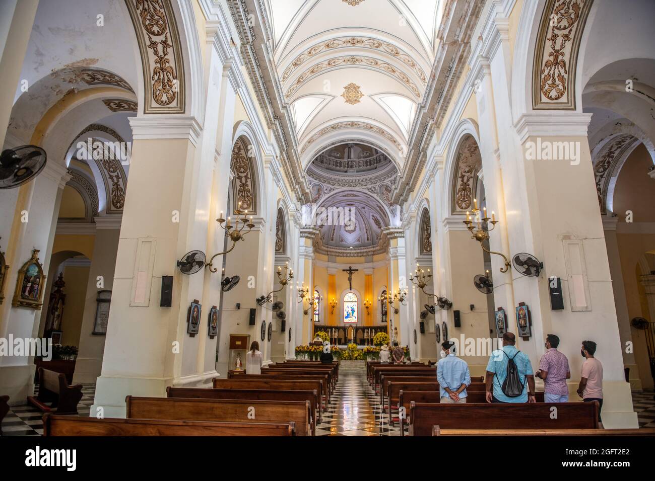 Magnifique intérieur de la Catedral de San Juan - Porto Rico Banque D'Images