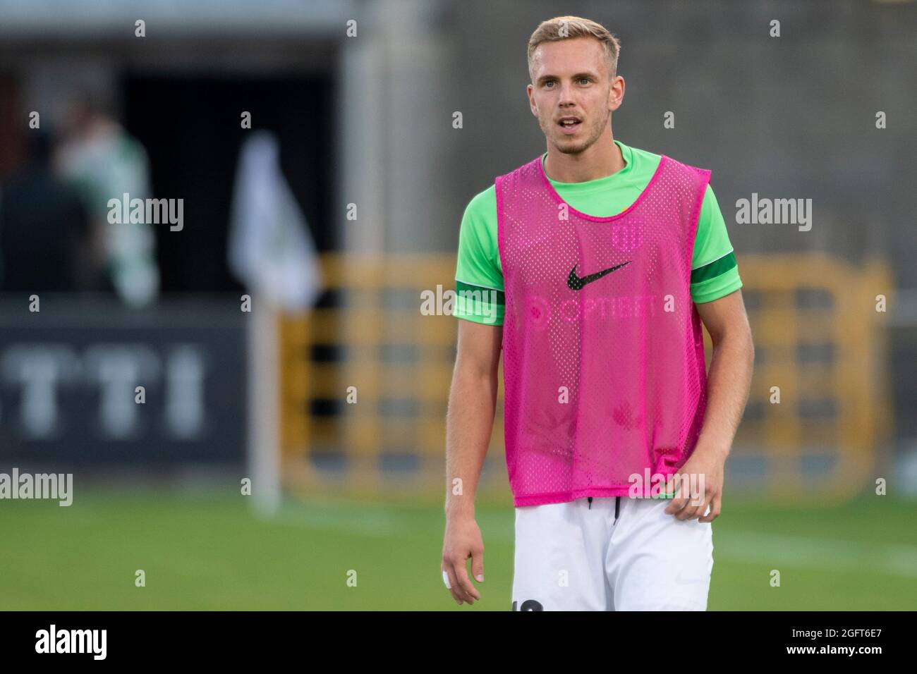 Dublin, Irlande. 26 août 2021. Martin Miller de Flora lors des play-offs de l'UEFA Europa Conference League, 2e match entre Shamrock Rovers et le FC Flora Tallinn au stade de Tallaght à Dublin, Irlande, le 26 août 2021 (photo par Andrew SURMA/SIPA USA). Credit: SIPA USA/Alay Live News Banque D'Images