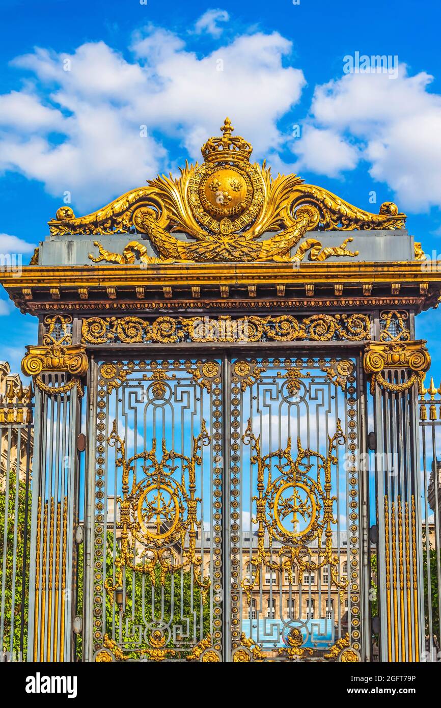 Cour d'appel du Golden Gate Palais de Justice Cour Paris France. Plus grande cour d'appel de France Banque D'Images