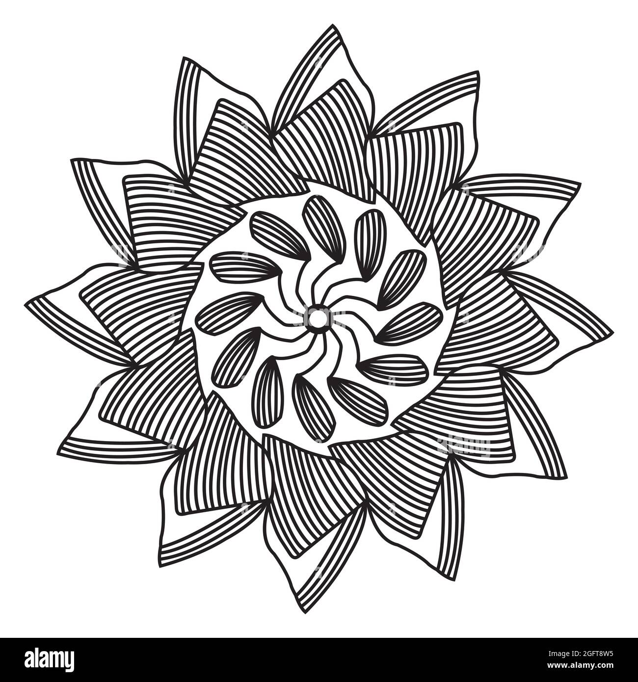 motif arabesque mandala représentant un élément géométrique islamique dessinant un motif floral avec des œuvres d'art au henné de style arabe Illustration de Vecteur