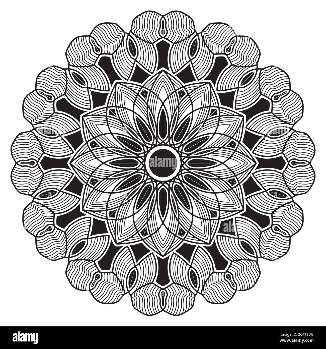 mandala islamique de la méditation détente modèle floral arabe pour ramadan moubarak traditionnel cadre de célébration musulmane Illustration de Vecteur