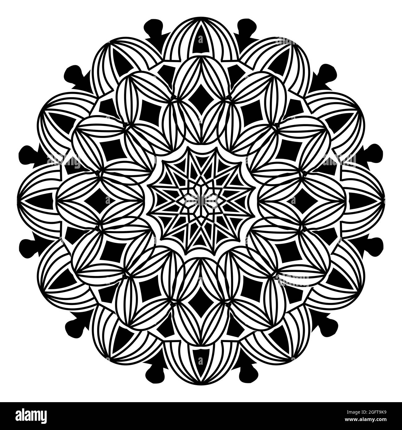 mandala islamique de la méditation détente modèle floral arabe pour ramadan moubarak traditionnel cadre de célébration musulmane Illustration de Vecteur