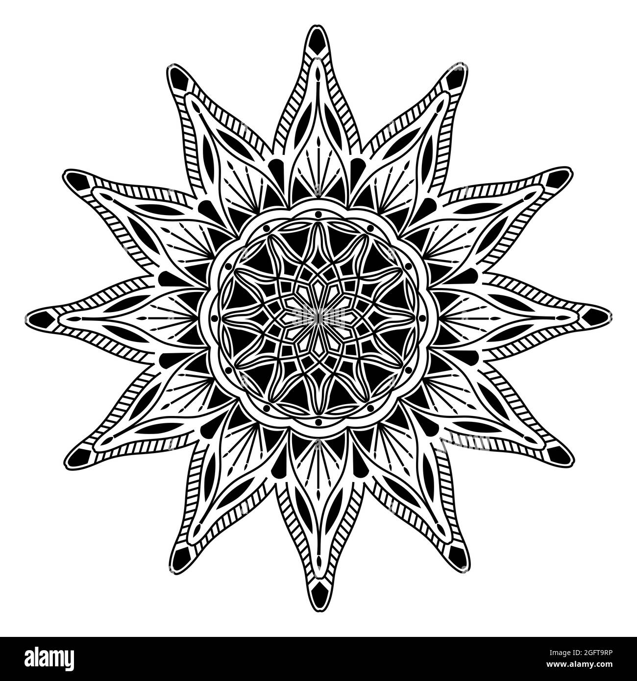 arabesque mandala conception de l'élément géométrique islamique dessin pour le motif floral avec des illustrations vectorielles Illustration de Vecteur