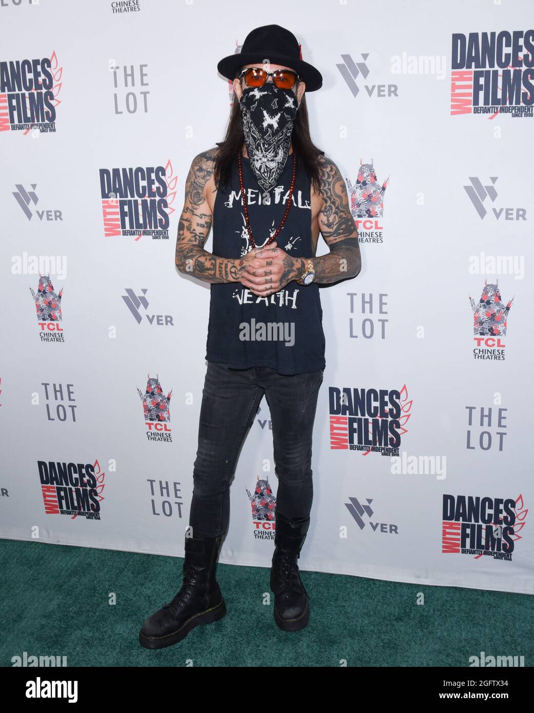 26 août 2021, Hollywood, Californie, États-Unis : Dave Navarro assiste à la première Art of Protest. (Credit image: © Billy Bennight/ZUMA Press Wire) Banque D'Images