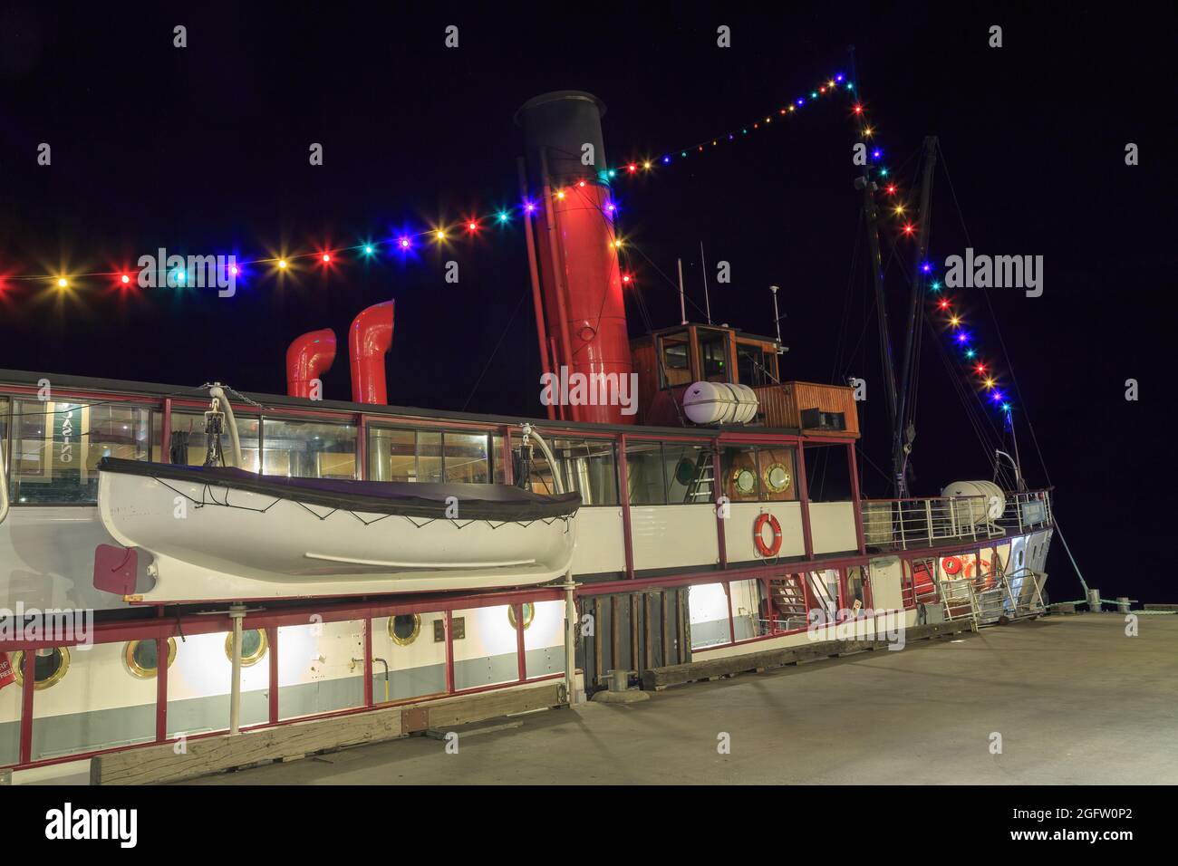Le TSS Earnslaw, un paquebot de 1912, est devenu une attraction touristique à Queenstown, en Nouvelle-Zélande Banque D'Images