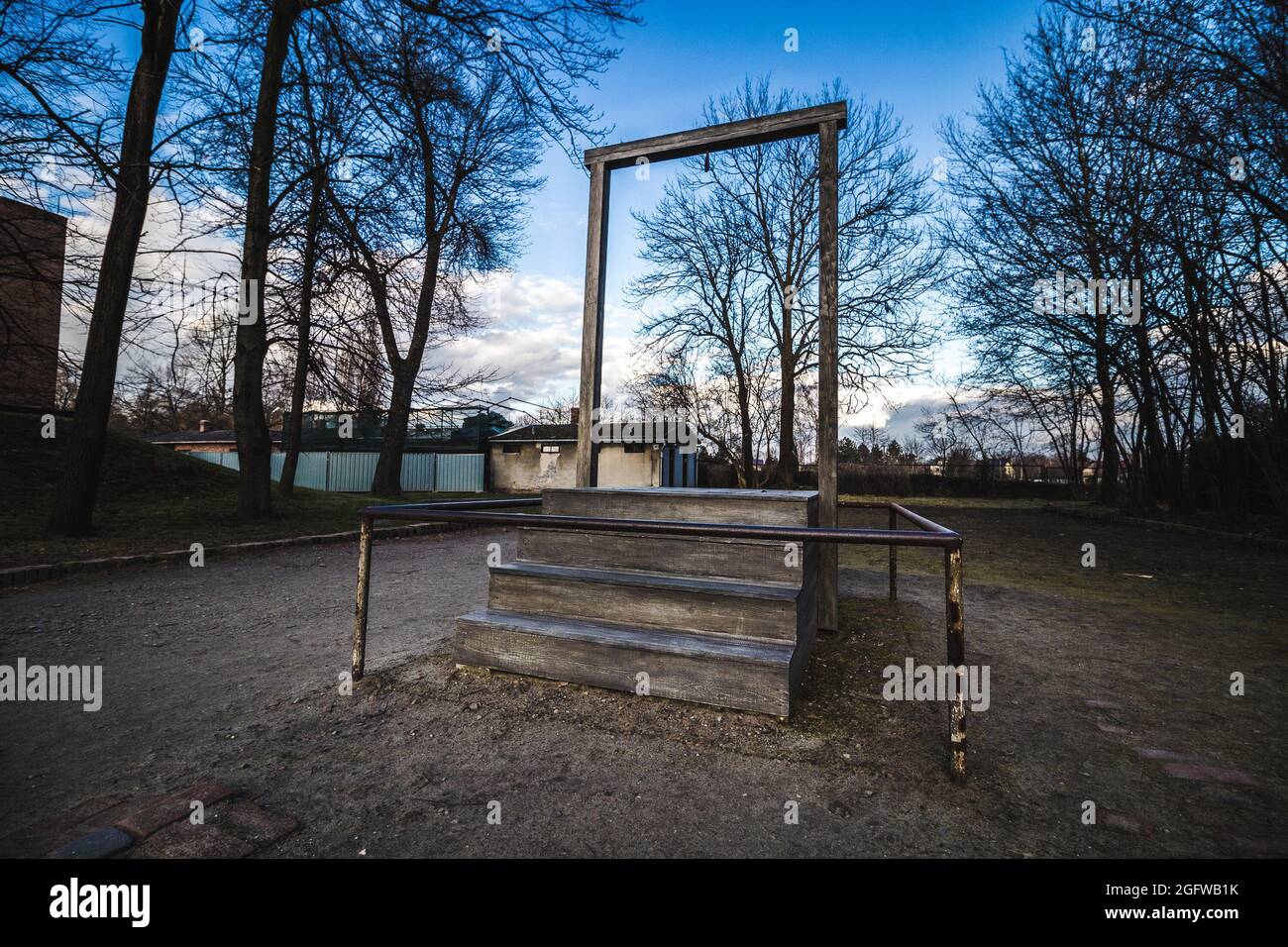 Auschwitz autorise pendant la journée Banque D'Images