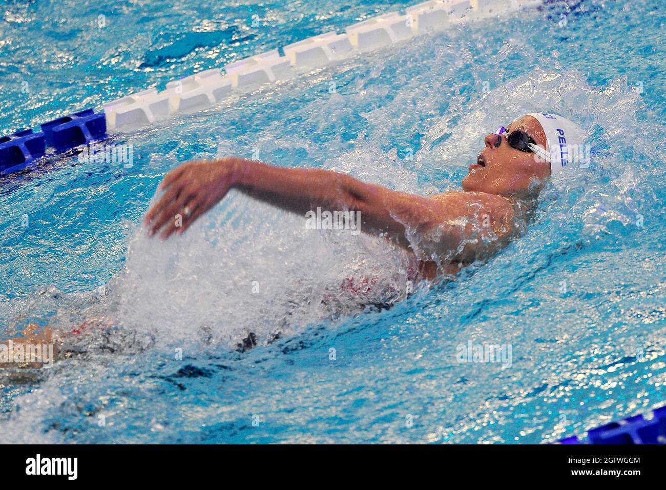 Federica Pellegrini nageuse italienne, pendant la Ligue internationale de natation, qui se sont tenues à la piscine Felice Scandone à Naples. Banque D'Images
