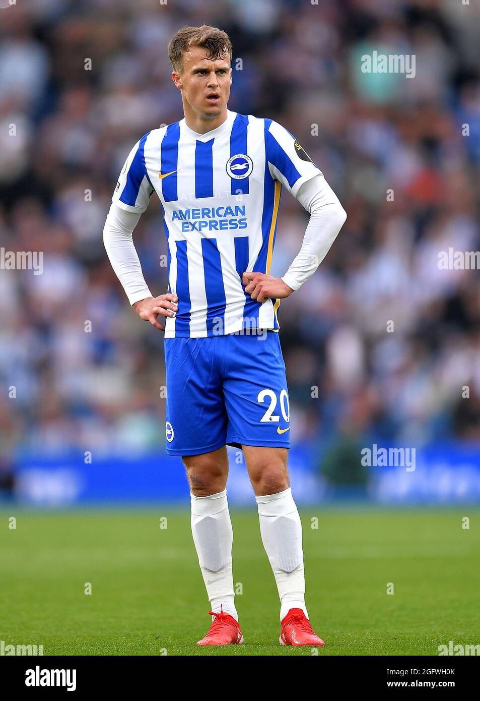 Solly March of Brighton & Hove Albion - Brighton & Hove Albion v Watford, Premier League, Amex Stadium, Brighton, Royaume-Uni - 21 août 2021 usage éditorial exclusif - restrictions DataCo applicables Banque D'Images