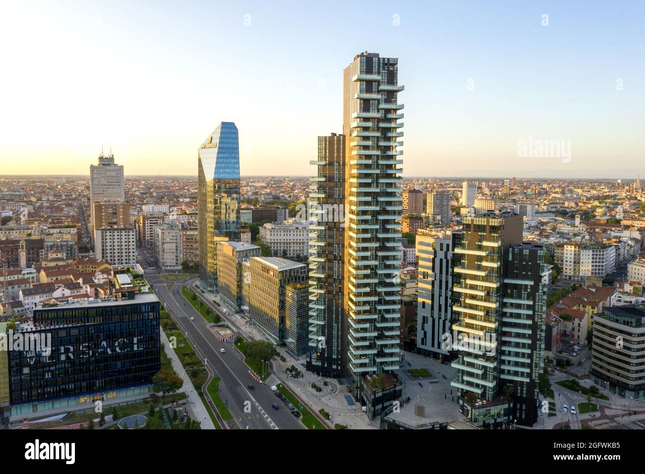 Vue panoramique sur Milan Banque D'Images