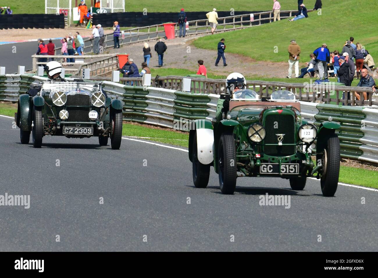 Nicholas Bennett, Alvis Silver Eagle, Alvis Centenary Race, Bob Gerard Memorial Trophée Race Meeting, VSCC Formula Vintage, Mallory Park, Leicestershi Banque D'Images