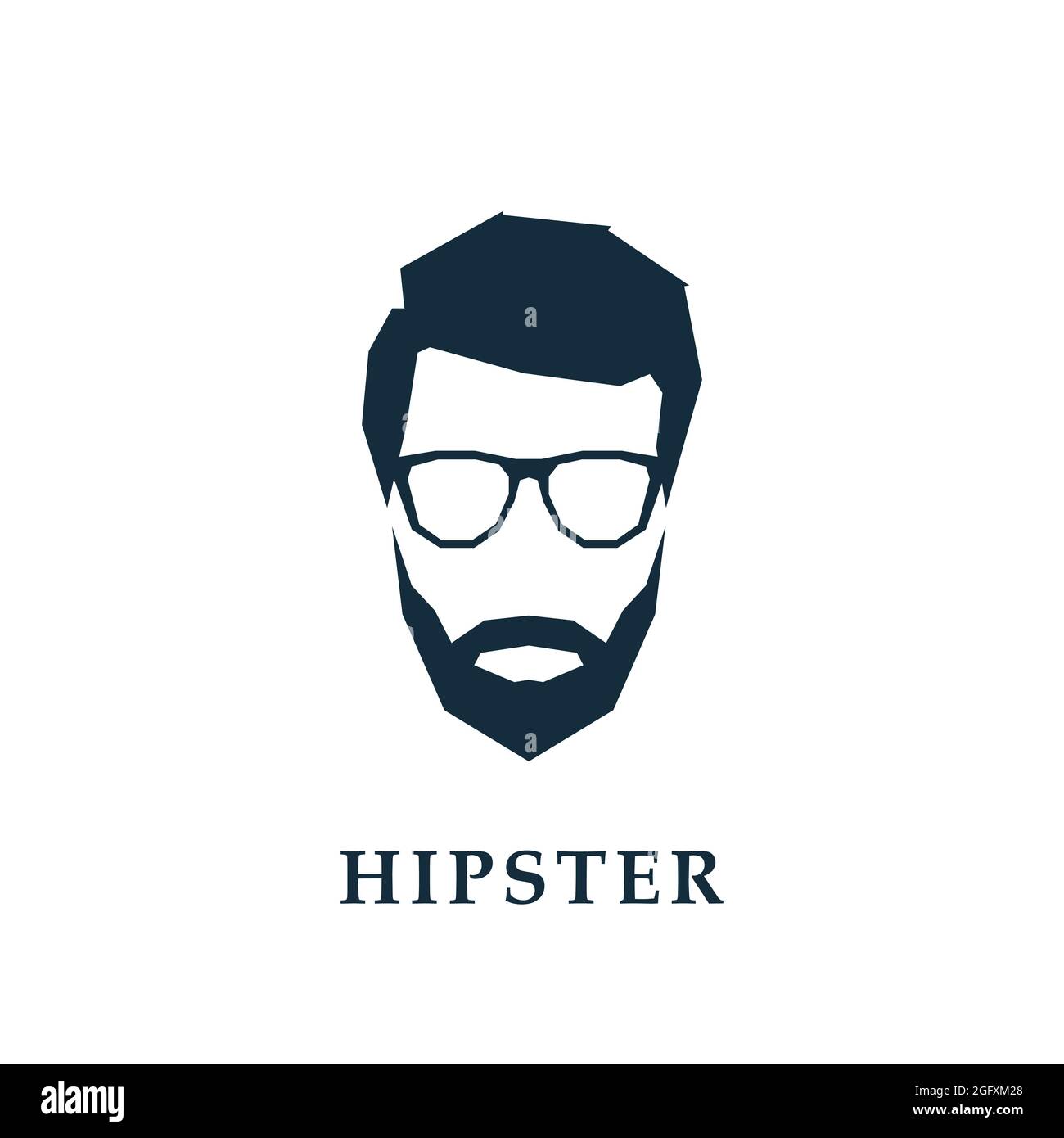 Avatar d'une tête de taille basse avec des lunettes. Illustration vectorielle. Illustration de Vecteur