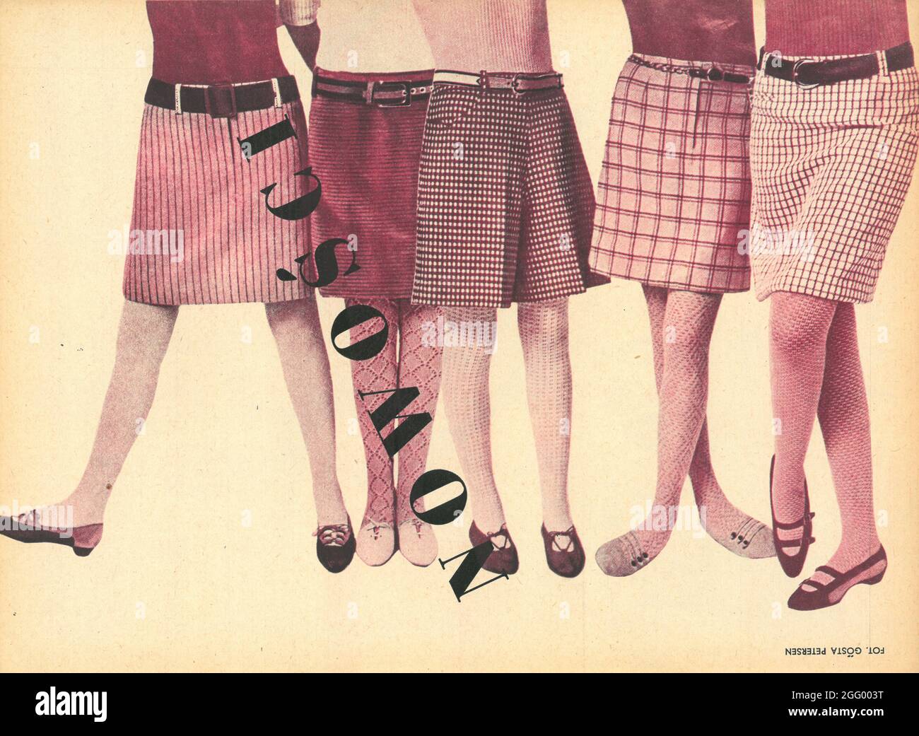 Vintage mode photographie rétro photo collage écrêtage années 1960 années 1970 zdjęcie modowe vintage wycinek z gazety centerfold Banque D'Images