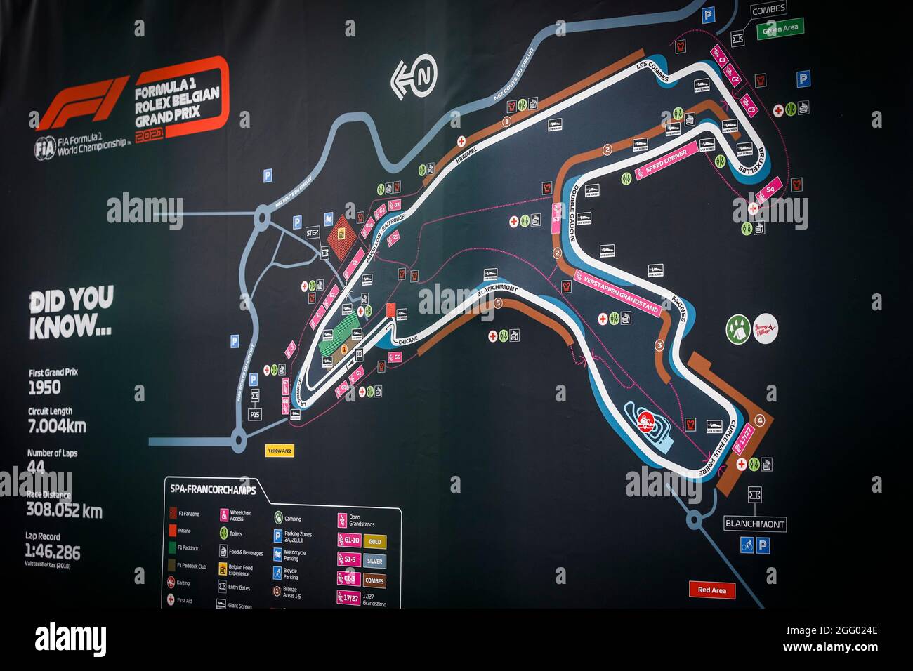Spa-Francorchamps, Belgique. 26 août 2021. Track impression, Grand Prix de  Belgique de F1 au circuit de Spa-Francorchamps le 26 août 2021 à Spa- Francorchamps, Belgique. (Photo de HOCH ZWEI) crédit: dpa/Alay Live News