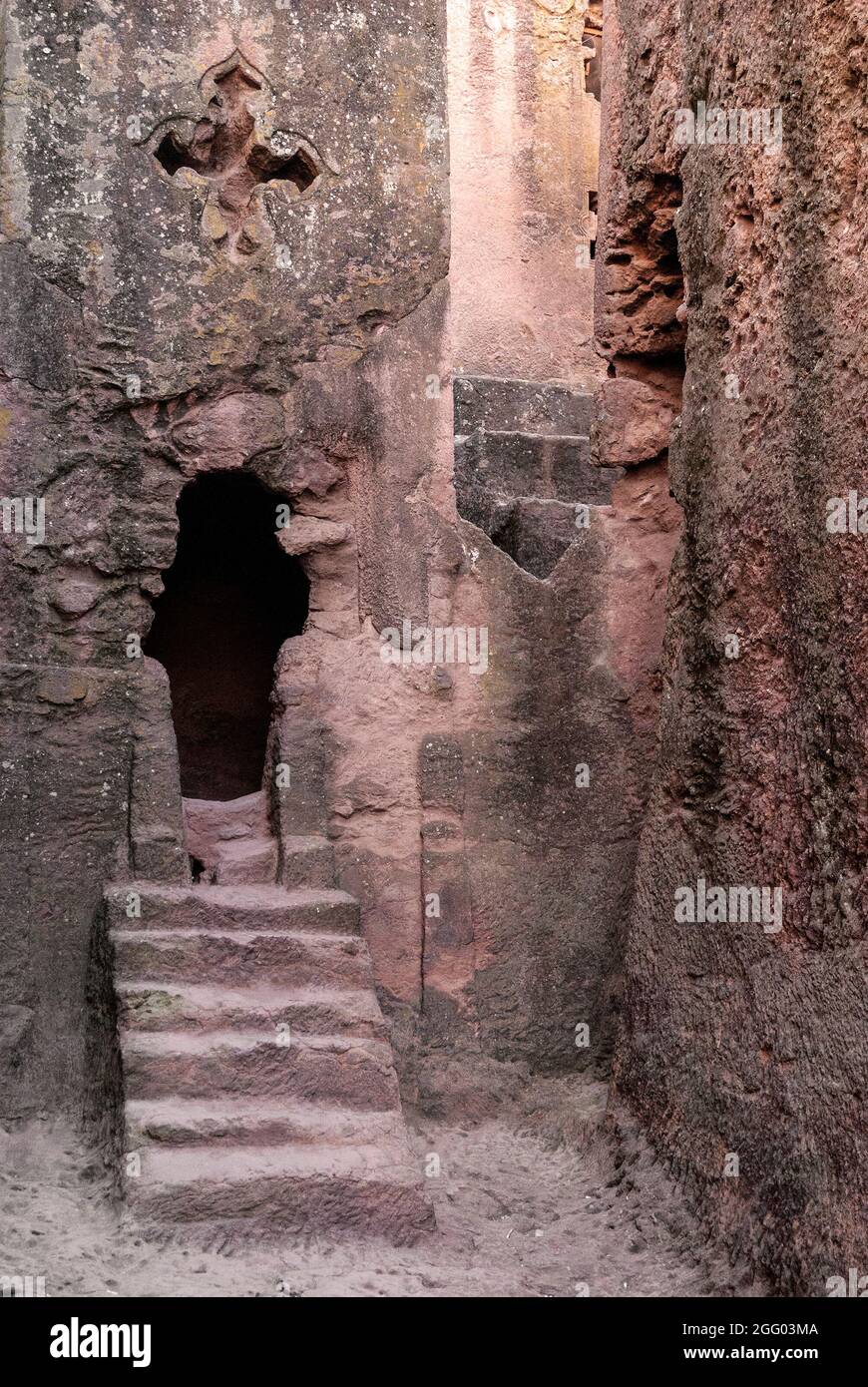 lalibela les anciennes églises monolithiques rock-hewn sont un site classé au patrimoine de l'UNESCO dans le nord de l'éthiopie Banque D'Images