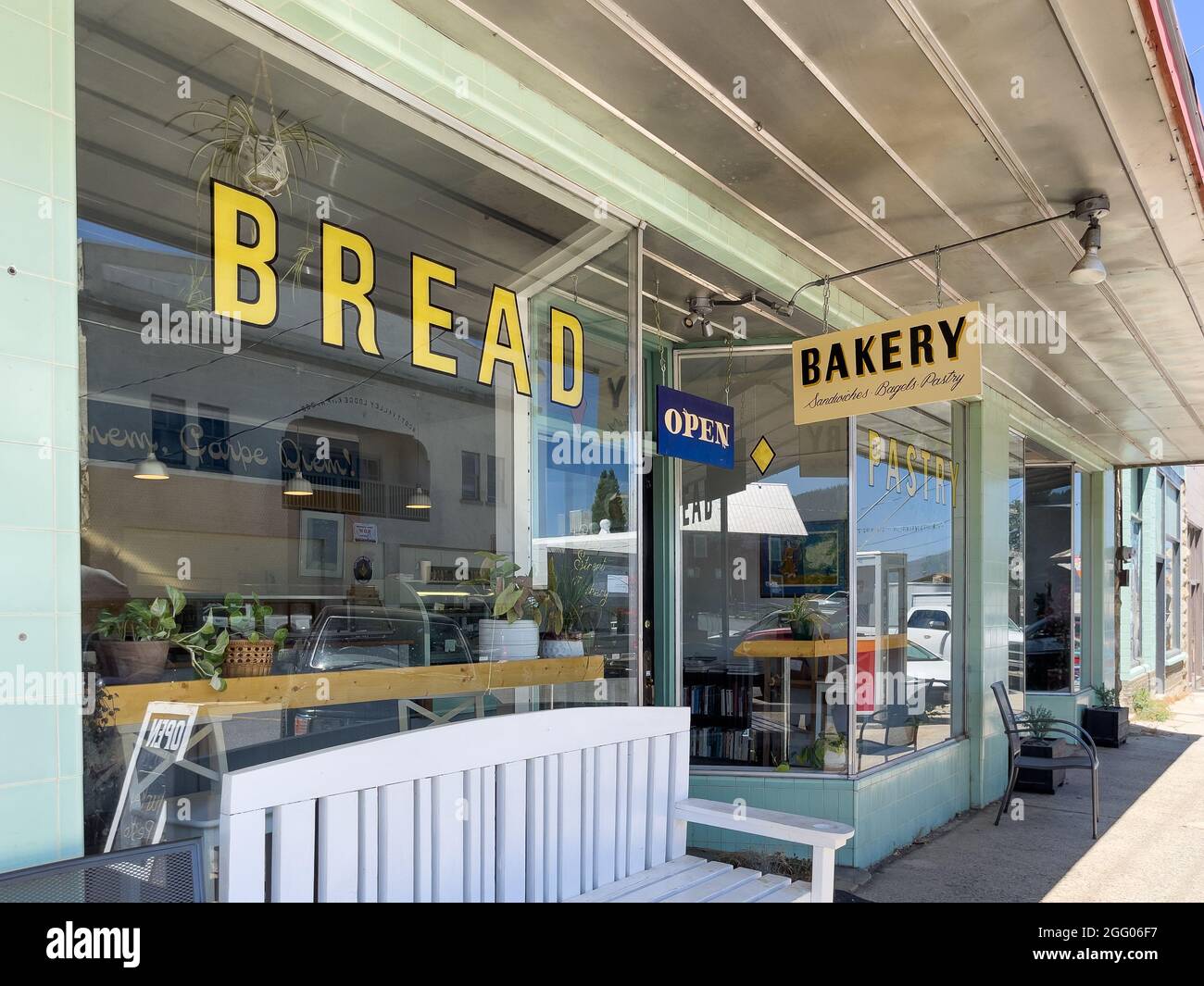 Grain Street Bakery sur main Street à Etna, Californie, comté de Siskiyou Banque D'Images