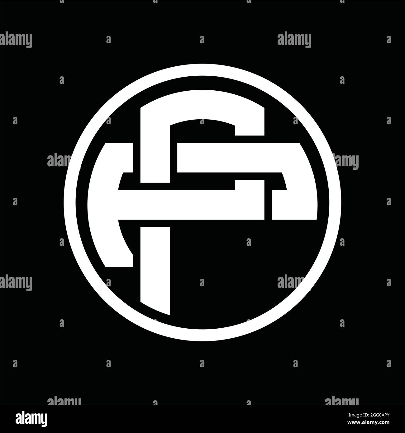 Monogramme avec logo PP et modèle de style vintage qui se chevauche Illustration de Vecteur