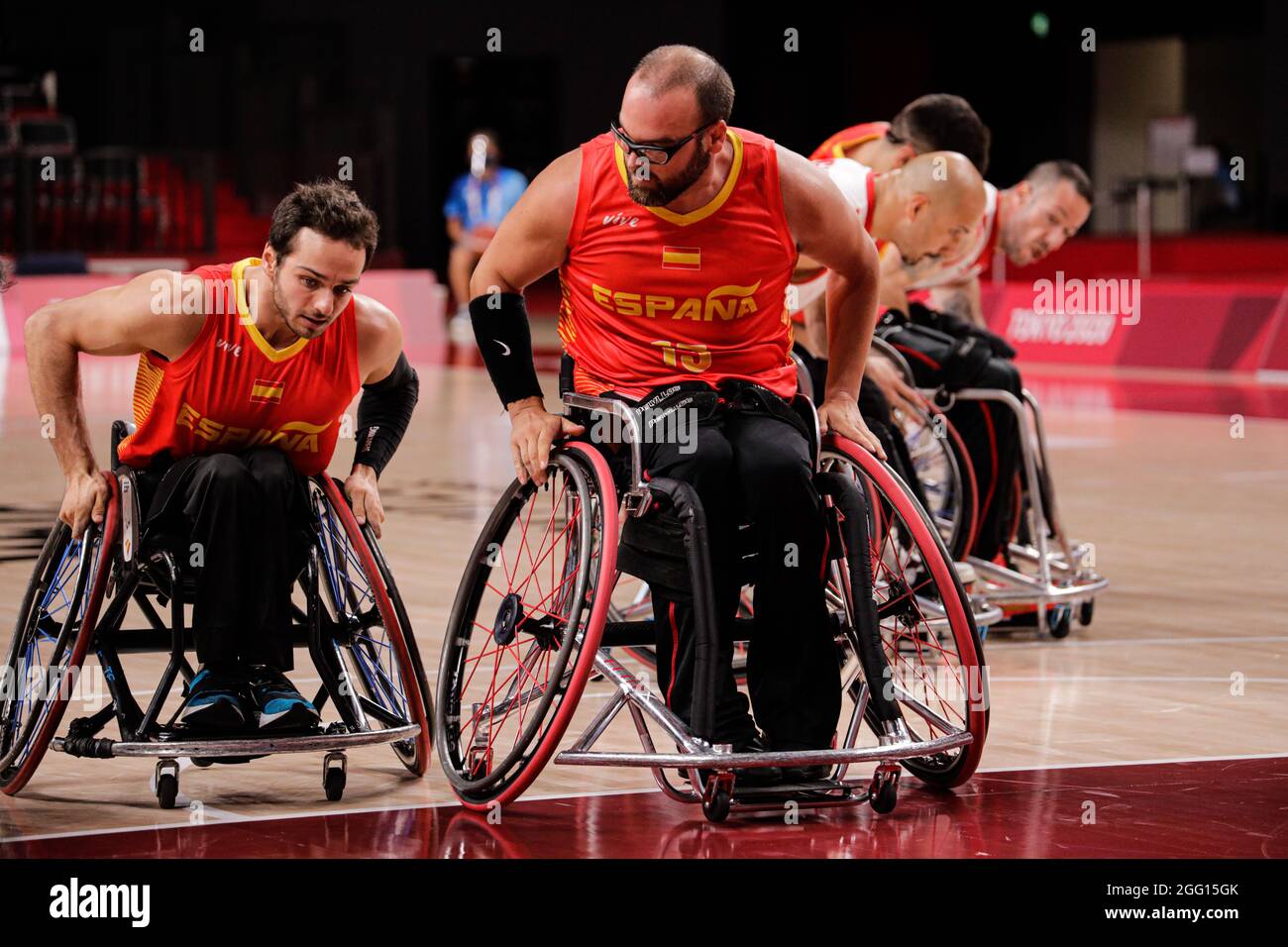 Tokyo, Japon, 28 août 2021, Jeux paralympiques de Tokyo en 2020, basketball en fauteuil roulant. Espagne contre Turquie. GARCIA PEREIRO Asier Banque D'Images