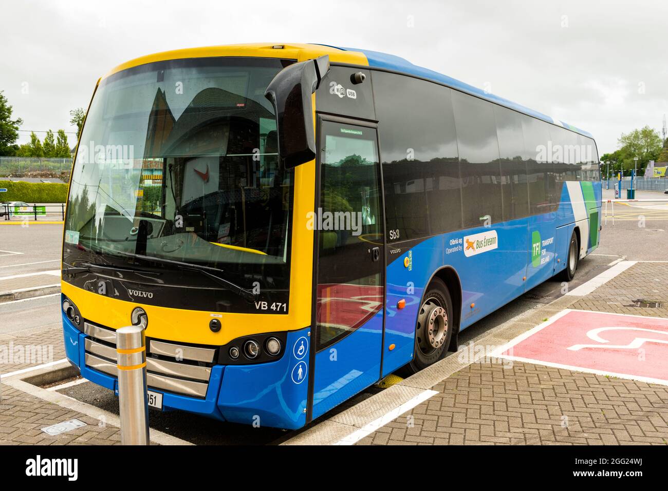 Bus Eireann Volvo B8RLE Sunsundegui SB3 VB 471 à TFI ou transport pour l'Irlande livrée à la gare routière de Killarney, Killarney, Comté de Kerry, Irlande Banque D'Images
