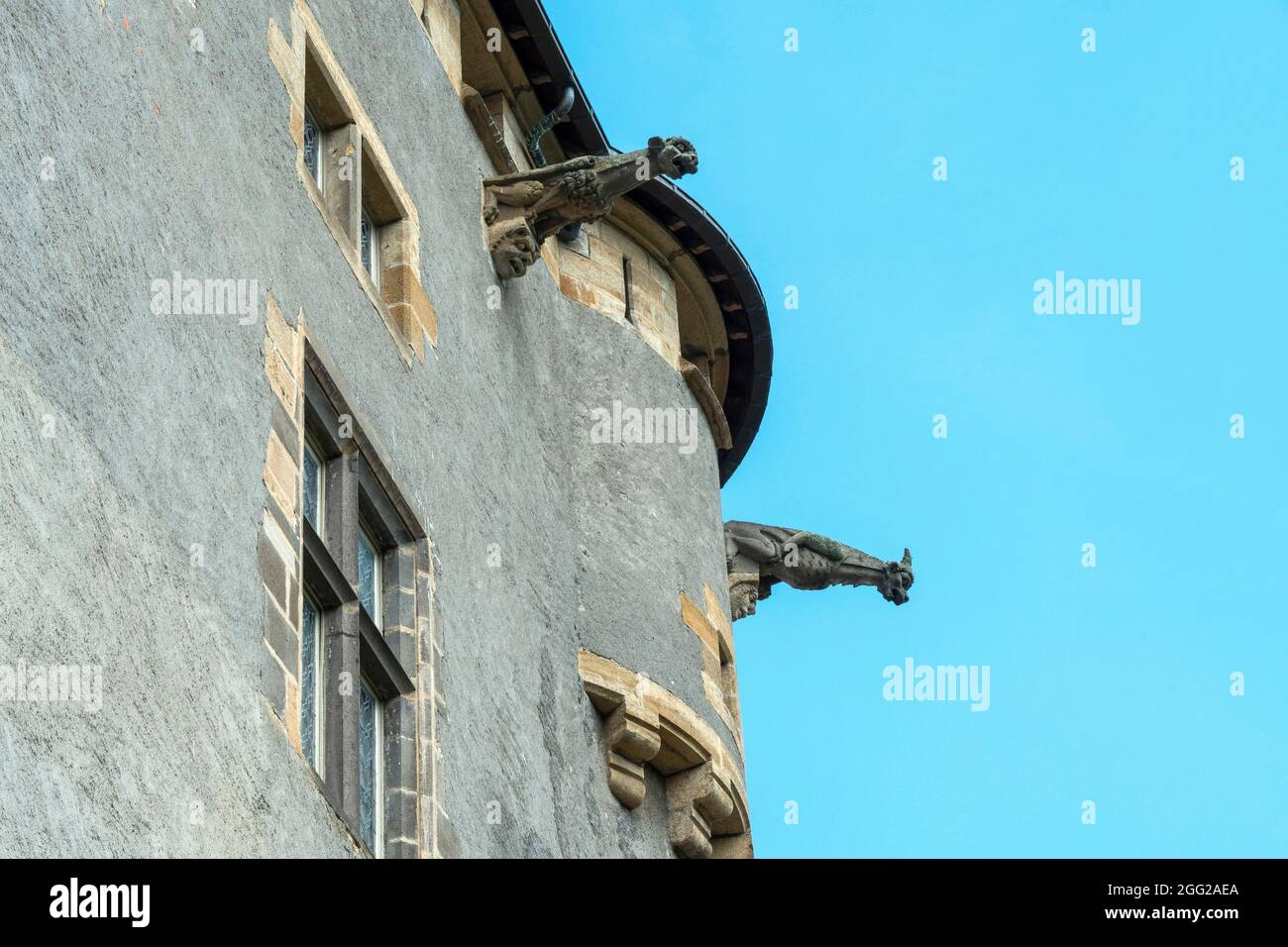 Saint Amant Tallende, gargouilles du château de Murol à Saint Amant, Puy de Dome, Auvergne Rhône Alpes, France Banque D'Images