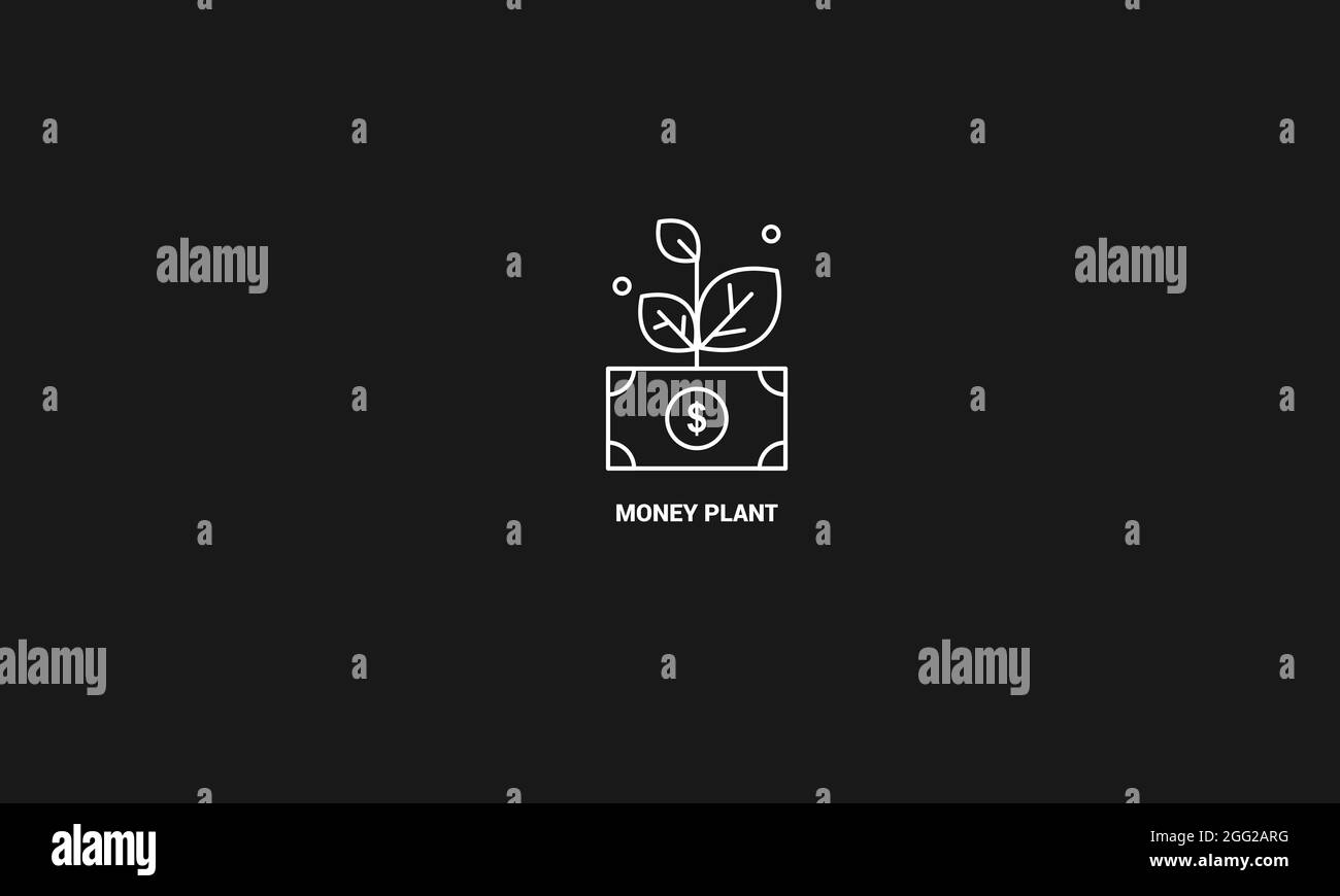 Logo vecteur Money Plant Illustration de Vecteur