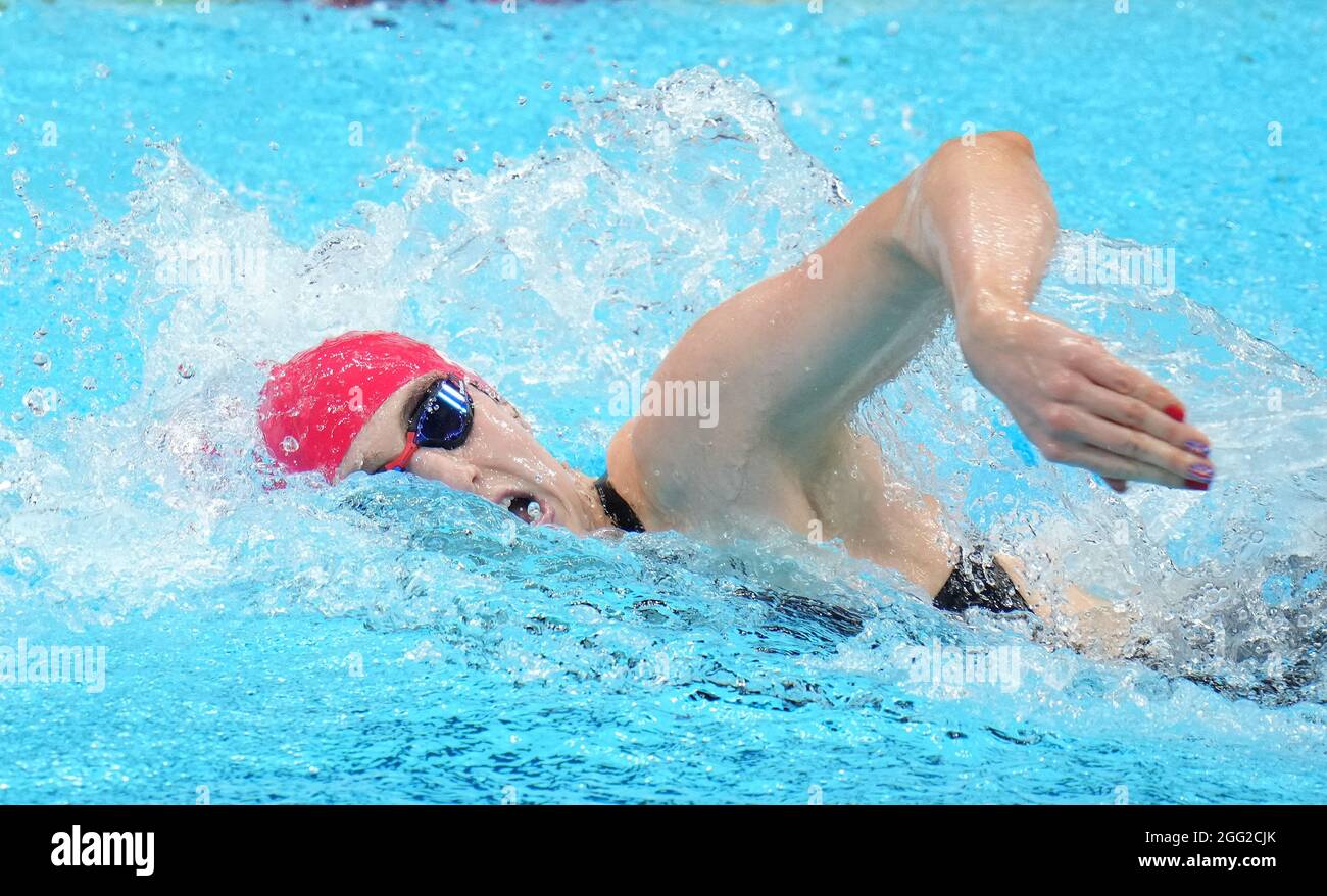 Bethany Firth, de Grande-Bretagne, participe à la finale Freestyle mixte 4x100m - S14 au Tokyo Aquatics Center au cours du quatrième jour des Jeux paralympiques de Tokyo de 2020 au Japon. Date de la photo: Samedi 28 août 2021. Banque D'Images