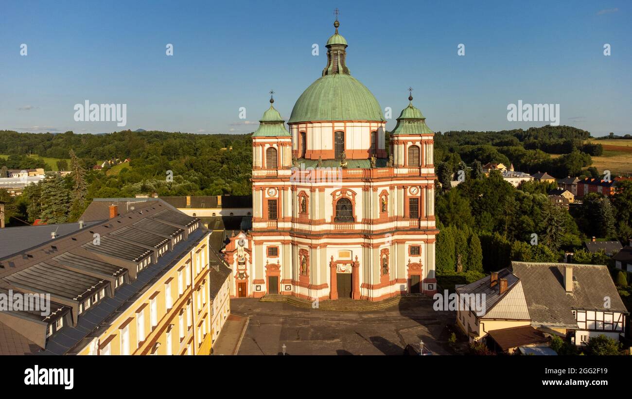 Basilique Jablonne et Podjestedi Banque D'Images